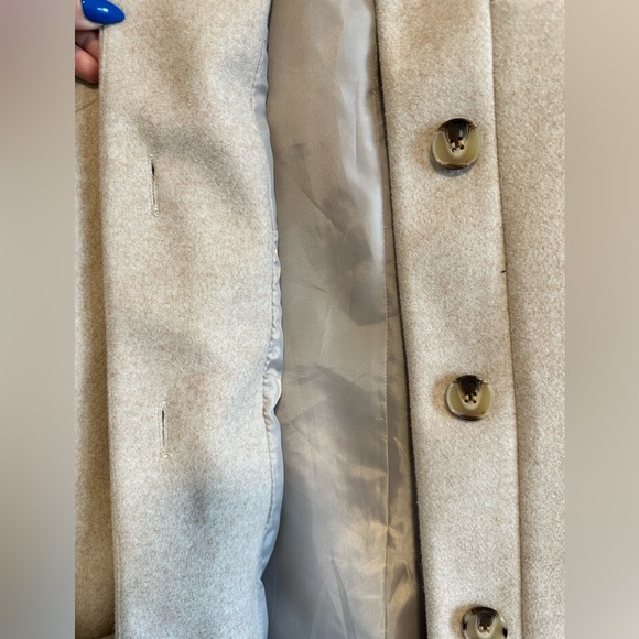 Topshop Womens Oatmeal Beige Color Oregon Car Coat Casual Jacket Size US Size 4 - Picture 5 of 5